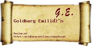 Goldberg Emilián névjegykártya